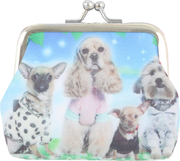 Portofel pentru copii cu motiv de cățeluși