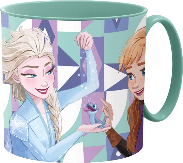 Cană din plastic pentru copii Frozen 260 ml, albastră