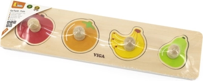 Puzzle din lemn cu mânere – Fructe