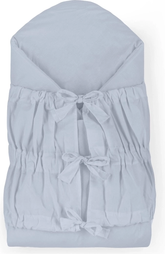 Petite&Mars înfășătoare cu șnur nurse cu inserție din cocos dusty blue 75 x 75 cm