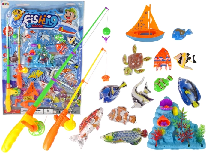 Set de jocuri practice de pescuit 11 piese. Accesorii pentru pești Bărcuță