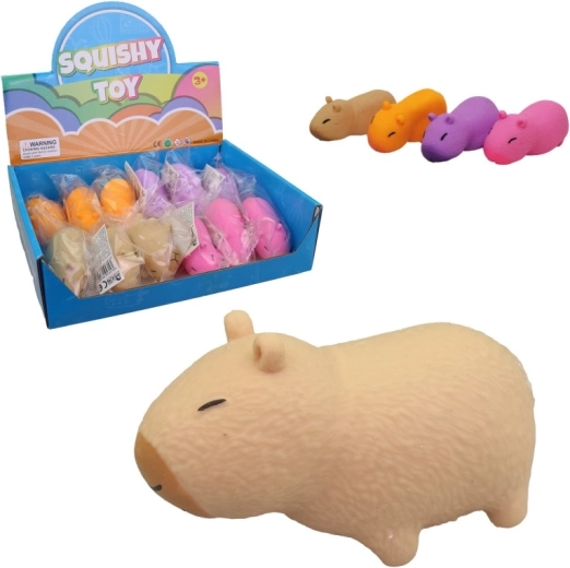 Jucărie squishy capibara în cutie de prezentare (12 buc.)