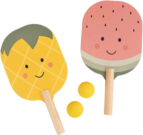 Două palete vesele: ananas și pepene