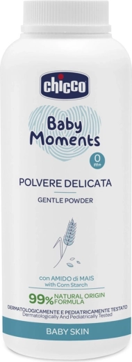 Chicco Baby Moments pudr pentru bebeluși cu caolin și amidon de porumb 130 g