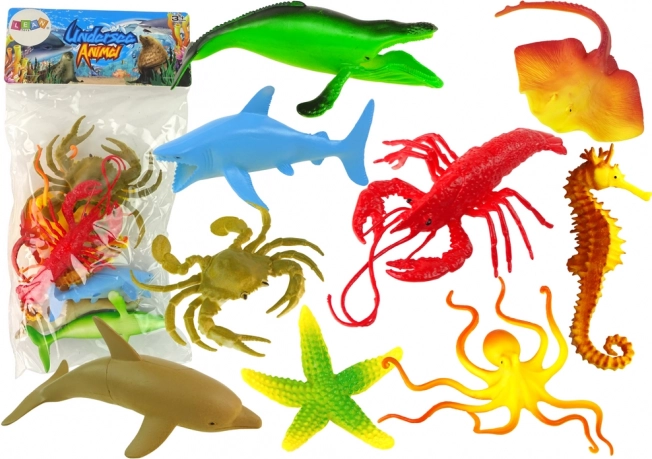 Set figurine cu animale marine 9 buc.