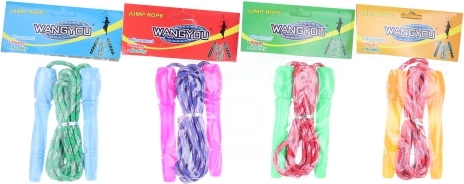 Coardă de sărit colorată din plastic 2,4 m
