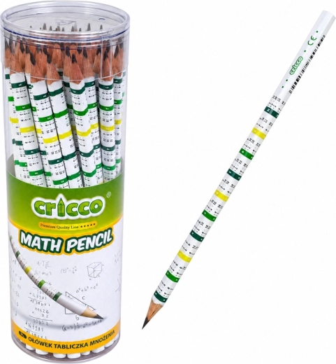 Creion triunghiular HB cu tabla înmulțirii CRICCO - 1 bucată