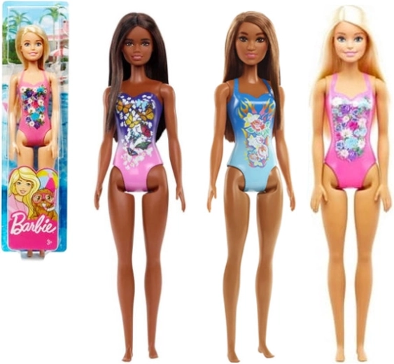 Păpușă de plajă Barbie în costum de baie