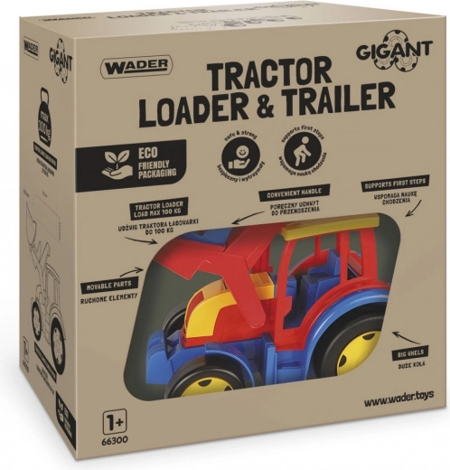 Tractor Wader Gigant cu încărcător și remorcă 117 cm