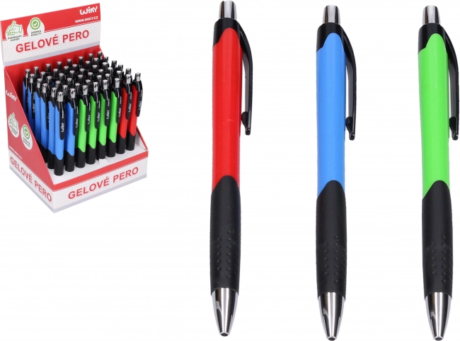 Pix gel 0,7 mm, cerneală albastră – set 48 buc
