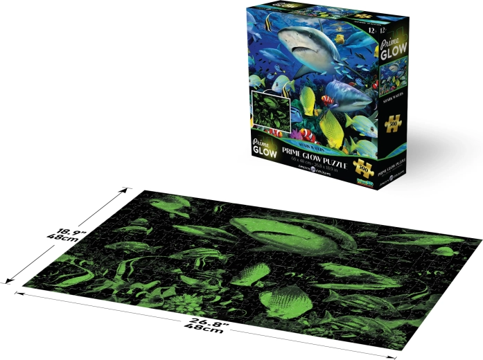 Prime 3D puzzle fosforescente rechin 500 piese