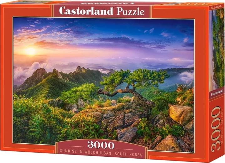 Puzzle Castorland Răsărit de soare în masivul Wolchulsan din Coreea de Sud, 3000 de piese