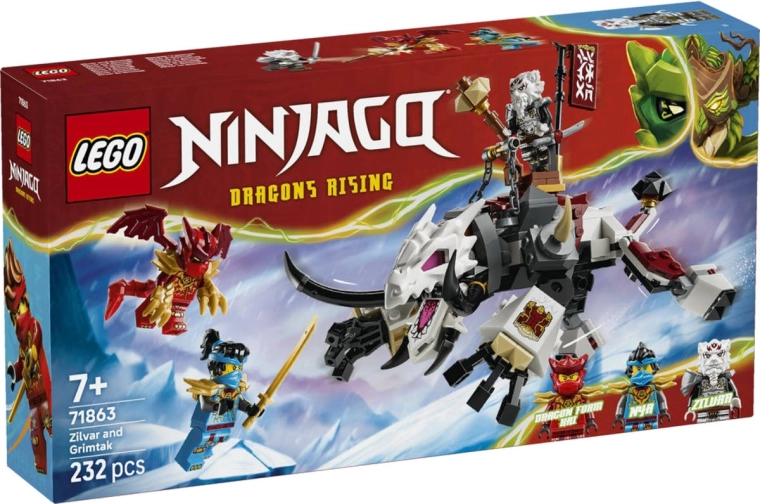 LEGO NINJAGO Zilvar și bestia dragon Grimtak