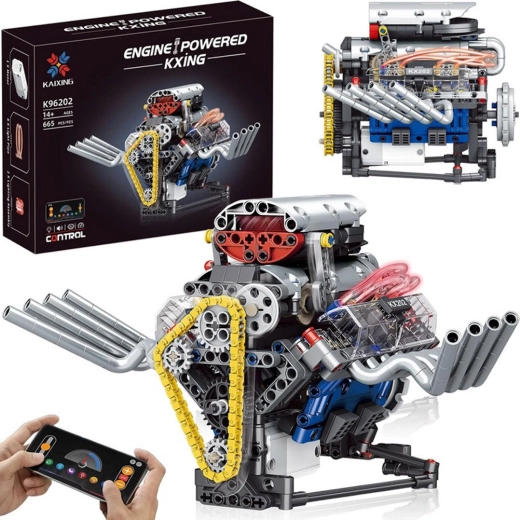 Set de construcție Mould King mini motor 665 piese