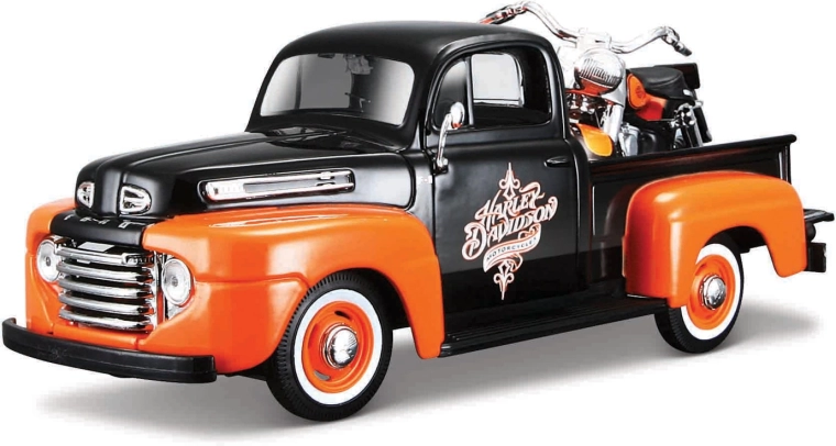 Maisto Harley-Davidson custom 1948 Ford F-1 pick-up cu 1958 FLH Duo Glide 1:24