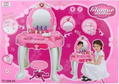 Măsuță de toaletă pentru copii cu accesorii și lumini muzicale