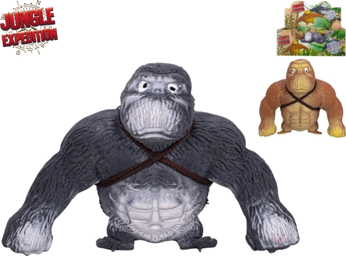 Jungle Expedition figurină super extensibilă gorilă cca 10 cm (mix 2 culori)