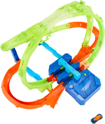 2 zone kraks + posibilitatea de extindere cu alte Hot Wheels