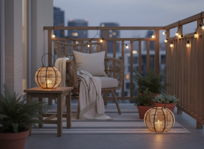 Atmosferă pe balcon și terasă