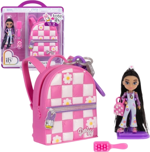 Disney ILY 4Ever Tote-ily Teenies mini păpușă de modă cu motiv Daisy și accesorii