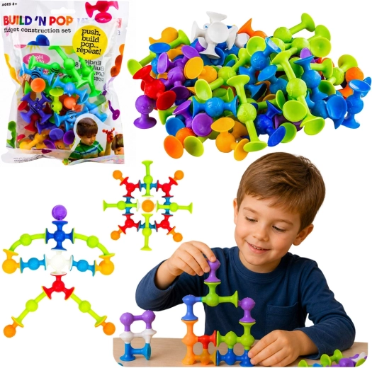 Cărămizi de construcție senzoriale colorate cu ventuze