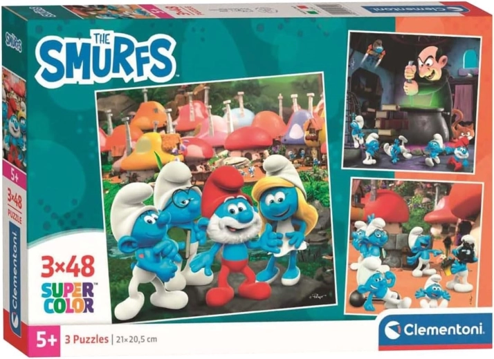Puzzle Ștrumfii 3×48 piese