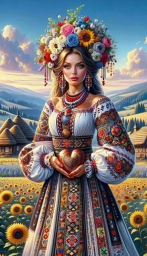 Pictură cu diamante – fată cu floarea-soarelui 30 × 40 cm