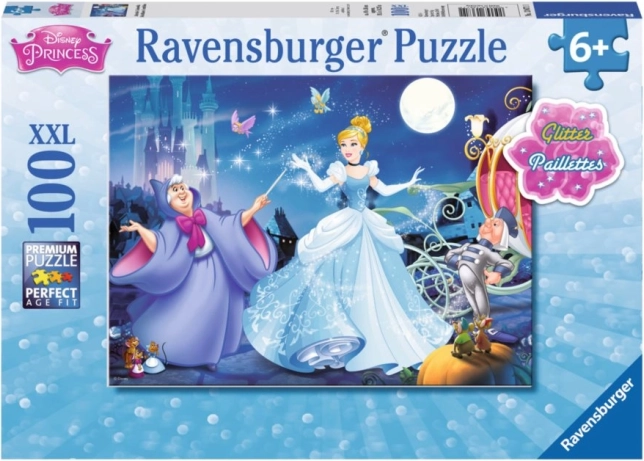 Puzzle sclipitoare Cenușăreasa XXL 100 piese
