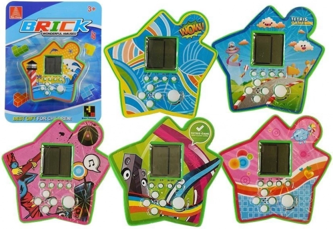 Joc electronic de buzunar Tetris în formă de stea – verde