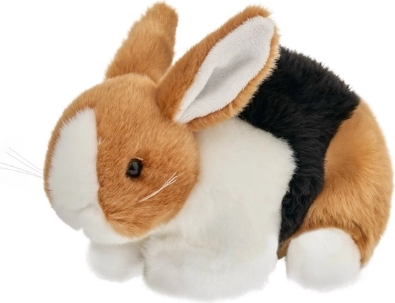 Iepuraș de pluș maro-negru 18 cm