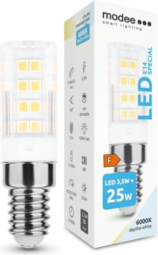 Bec LED ceramic E14 3,5 W alb rece 6000 K MODEE SMART LIGHTING