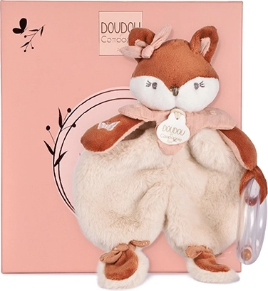 Set cadou – vulpița de pluș Mina cu zornăitor, 18 cm