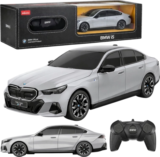 Model RC BMW i5 1:24 gri – mașină cu telecomandă RASTAR