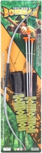 Arc din plastic pentru copii cu săgeți și cuțit