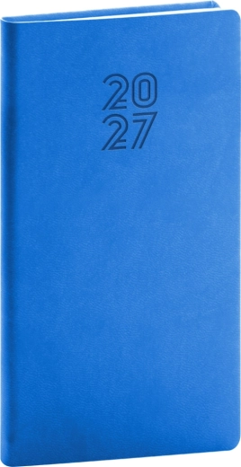 Agendă de buzunar Notique Aprint 2027 albastră 9 × 15,5 cm