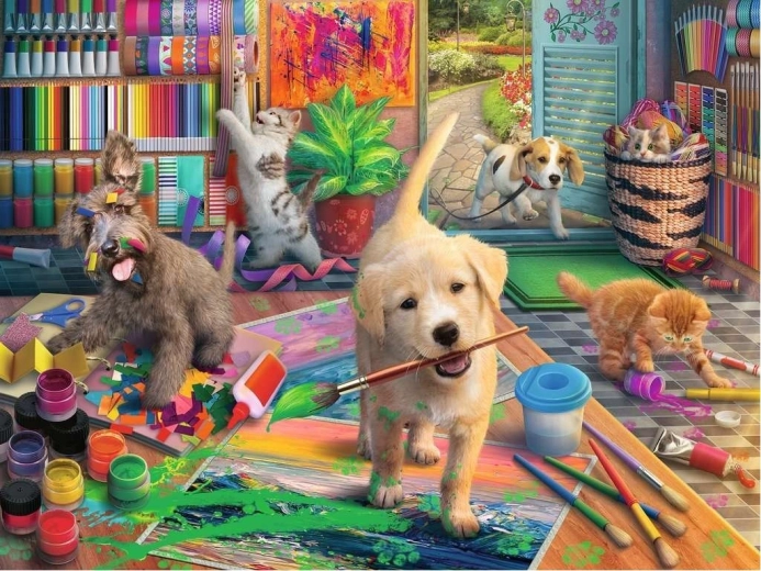 RAVENSBURGER Puzzle Artiști drăgălași XL 750 de piese