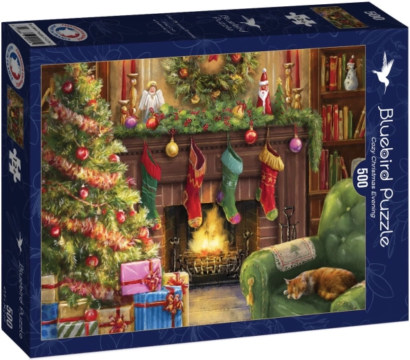 Puzzle Bluebird „O seară plăcută de Crăciun” 500 de piese