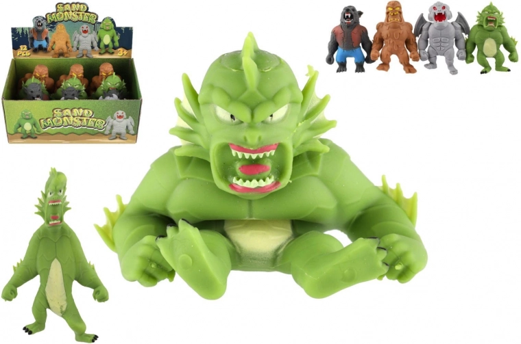 Monstru antistres din silicon moale umplut cu nisip, 15 cm