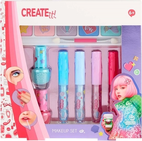 Create It! set de machiaj pentru copii cu sclipici (7 piese)