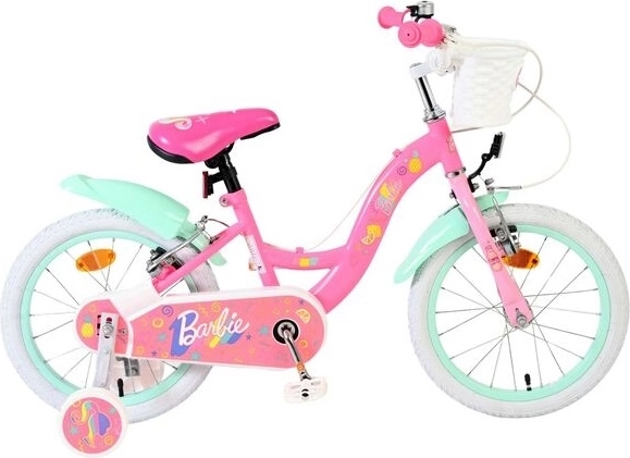 Bicicletă pentru copii Barbie 16" în culori pastelate