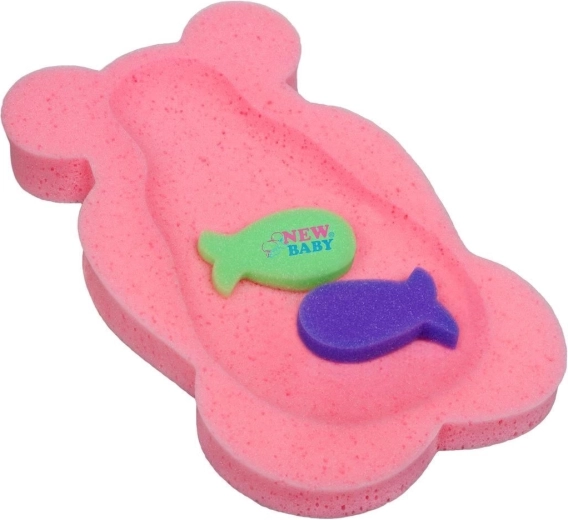 Suport din spumă pentru cadă New Baby Basic ursuleț roz
