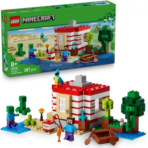 lego minecraft casa tnt din junglă