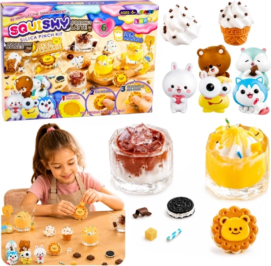Set creativ pentru realizarea de squishy-uri cu dulciuri și băuturi DIY
