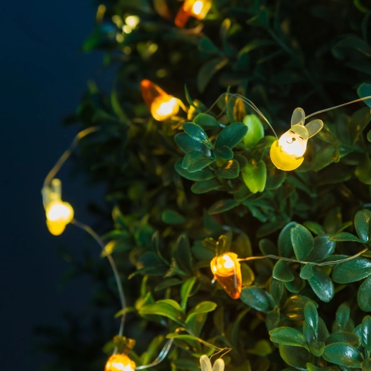 Șirag luminos LED cu iepurași și morcovi, 2 m, 20 LED-uri