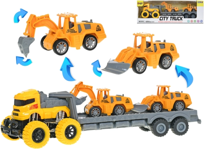 Cap tractor cu vehicule de construcții cu mecanism inerțial 37 cm