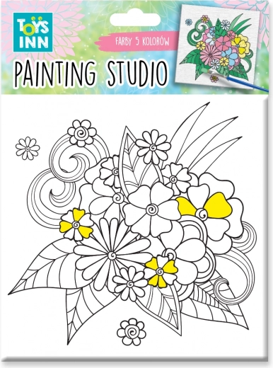 Set de pictură canvas mic Flowers de la Toys Inn