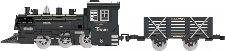 Set de tren cu efecte și șine 75 × 75 cm