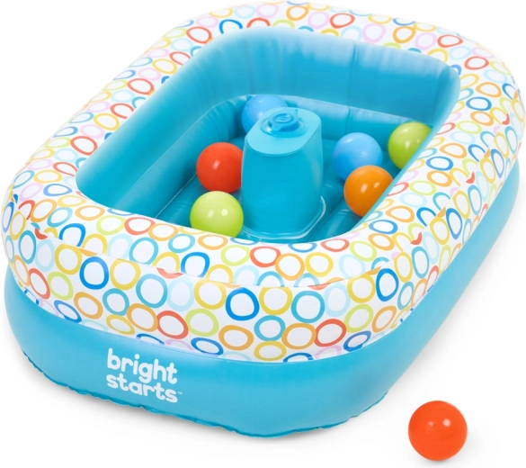 Bright Starts cădiță gonflabilă și piscină cu bile Bathe & Giggle 2 în 1