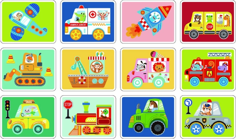 Motive vesele cu mijloace de transport