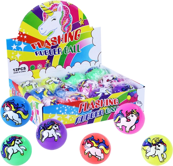 Minge săritoare unicorn cu lumină 5,5 cm